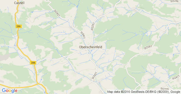 Karte Oberscheinfeld