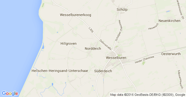 Karte Norddeich in Dithmarschen