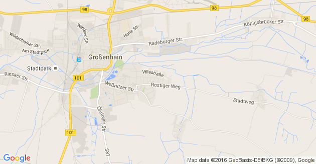 Karte Ebersbach bei Grossenhain in Sachsen