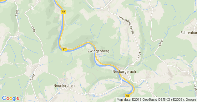 Karte Zwingenberg in Baden