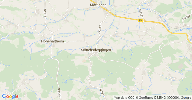 Karte Mönchsdeggingen