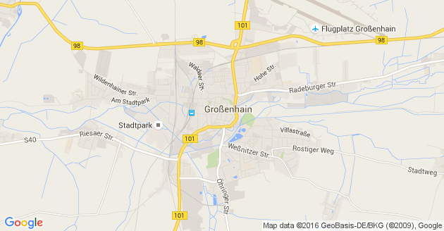 Karte Großenhain in Sachsen