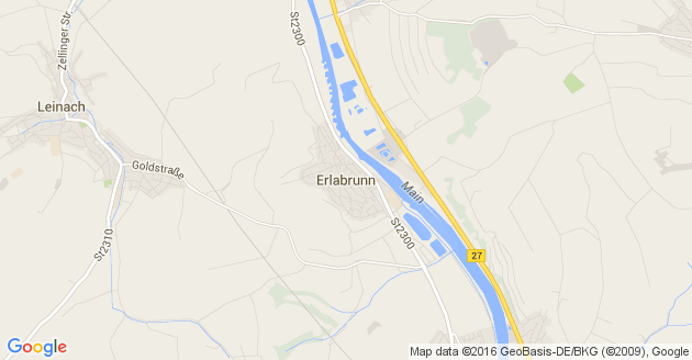 Karte Erlabrunn in Unterfranken