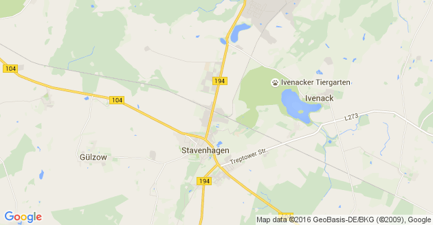 Karte Stavenhagen Reuterstadt