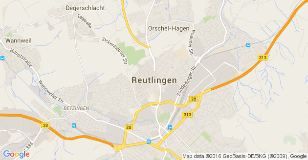Karte Reutlingen