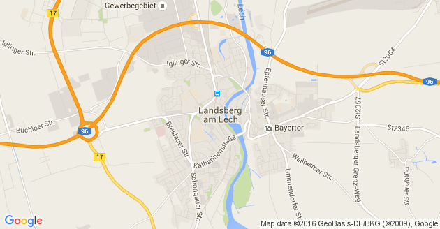 Karte Landsberg am Lech