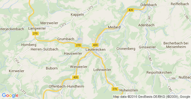 Karte Homberg bei Lauterecken