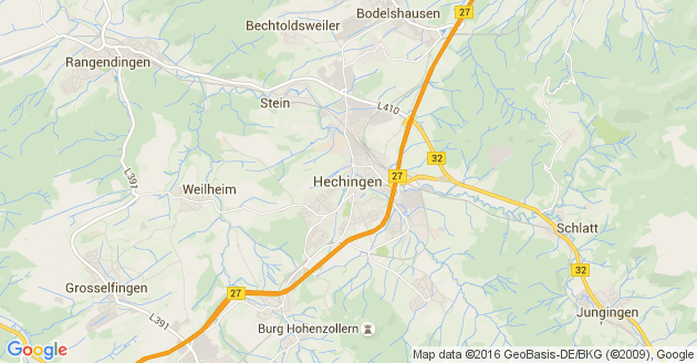 Karte Hechingen