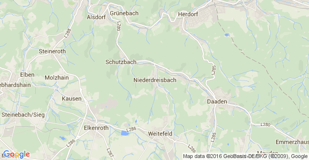 Karte Niederdreisbach im Westerwald