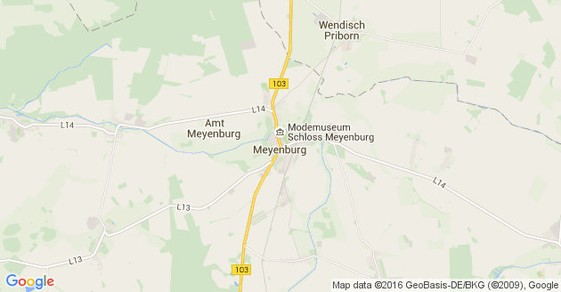 Karte Meyenburg Kreis Prignitz