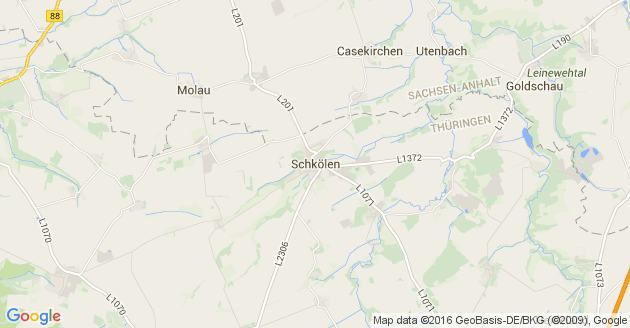 Karte Schkölen in Thüringen