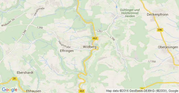 Karte Wildberg in Württemberg