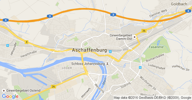 Karte Hausen bei Aschaffenburg