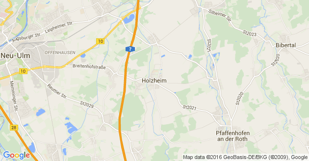 Karte Holzheim bei Neu Ulm
