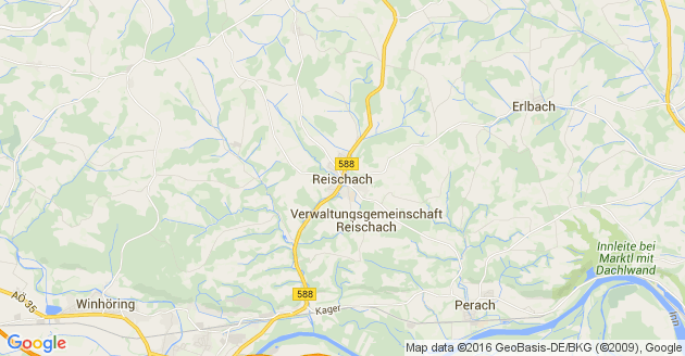 Karte Reischach Kreis Altötting