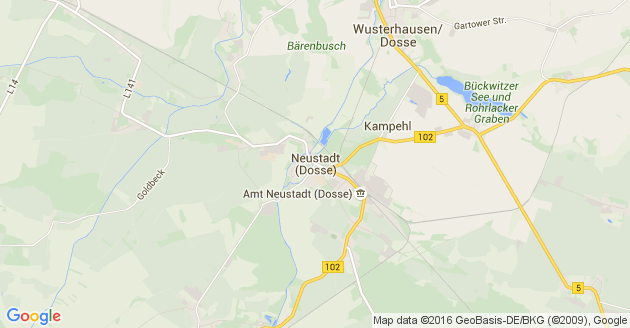 Karte Neustadt an der Dosse