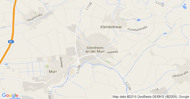 Karte Steinheim an der Murr