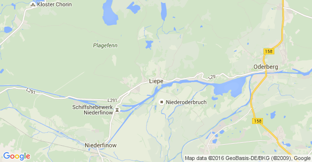 Karte Liepe Kreis Barnim