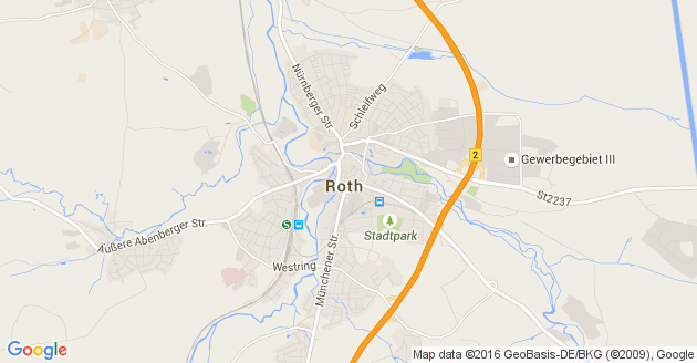 Karte Roth in Mittelfranken