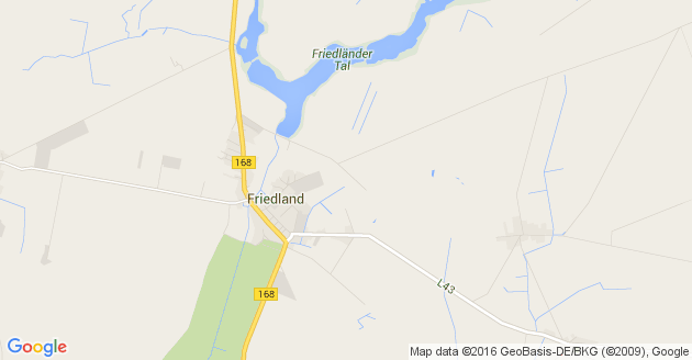 Karte Friedland bei Beeskow