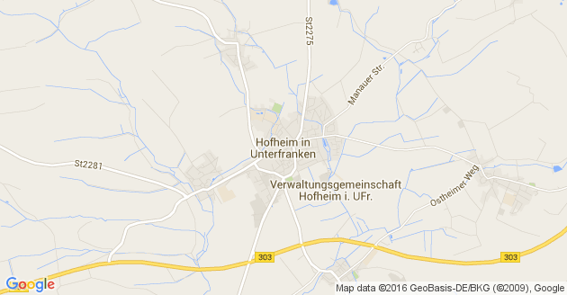 Karte Hofheim in Unterfranken