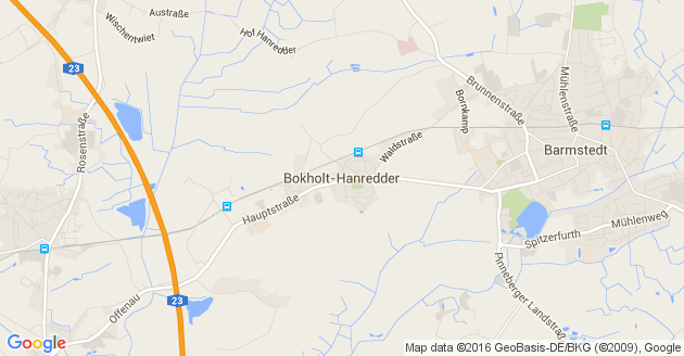 Karte Bokholt Hanredder