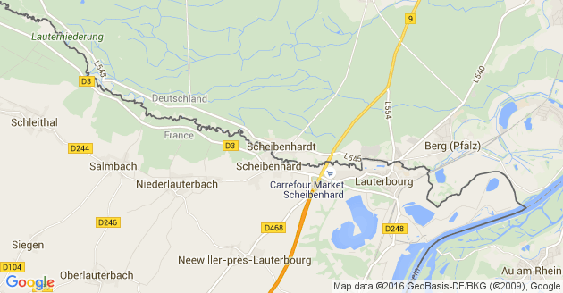 Karte Scheibenhardt in der Pfalz