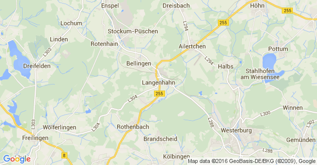 Karte Langenhahn im Westerwald