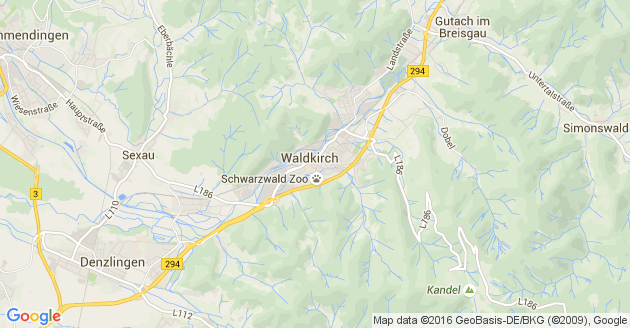 Karte Waldkirch im Breisgau