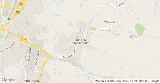 Karte Eningen unter Achalm