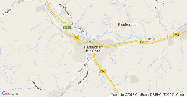 Karte Haslach im Kinzigtal