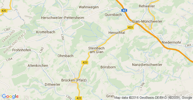 Karte Steinbach am Glan