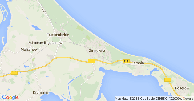 Karte Zinnowitz Ostseebad