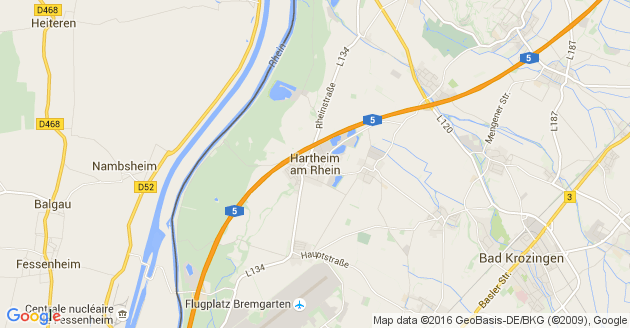 Karte Hartheim im Breisgau