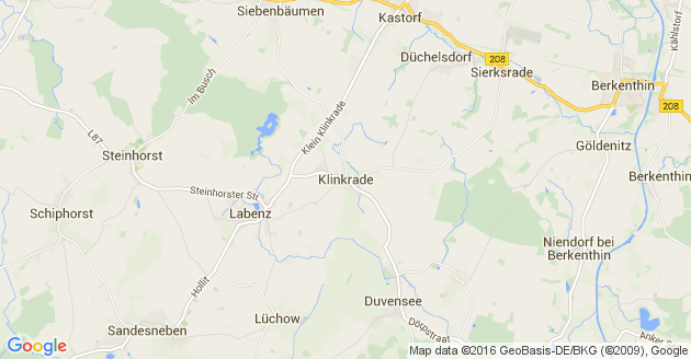 Karte Klinkrade Kreis Herzogtum Lauenburg