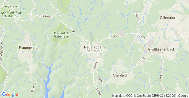 Karte Neustadt am Rennsteig