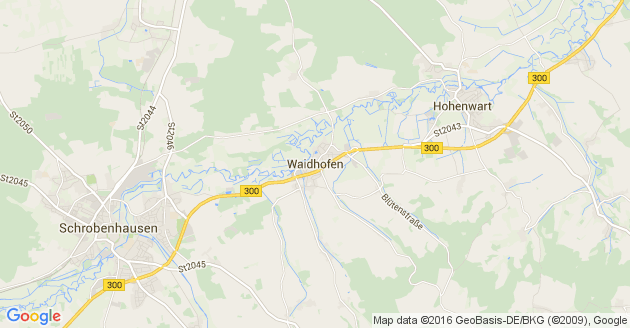 Karte Waidhofen in Oberbayern
