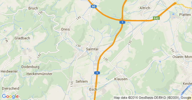 Karte Minheim an der Mosel