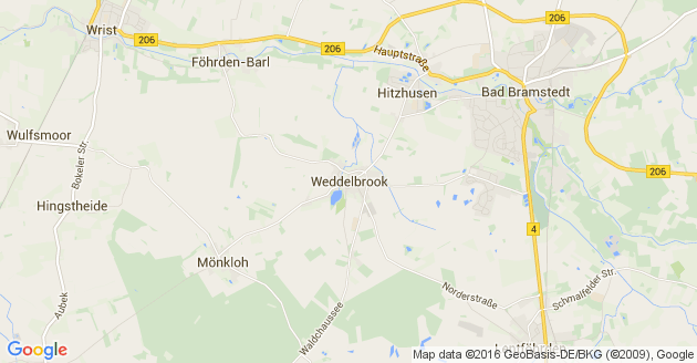 Karte Weddelbrook