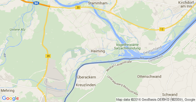 Karte Haiming Kreis Altötting