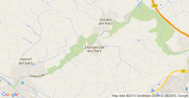 Karte Elbingerode in Niedersachsen