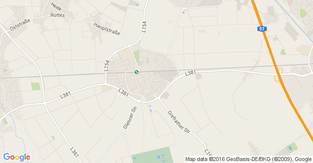 Karte Grefrath bei Krefeld