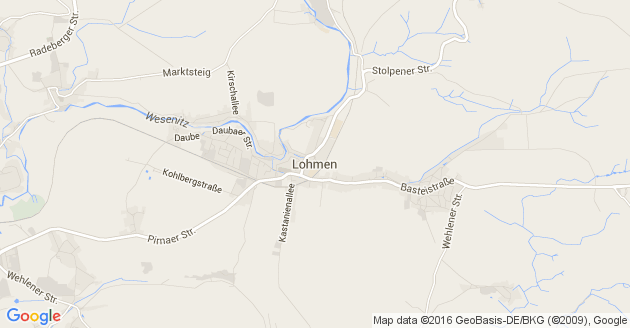 Karte Lohmen in Sachsen