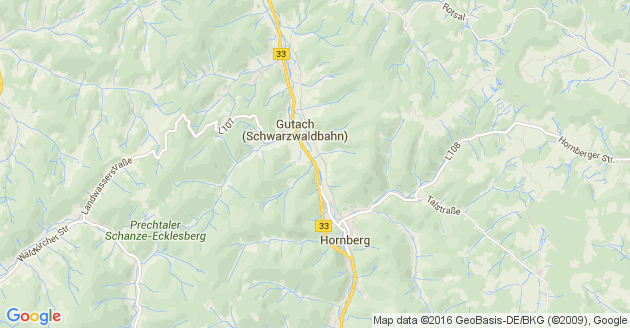Karte Hornberg an der Schwarzwaldbahn