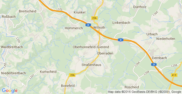 Karte Oberhonnefeld Gierend