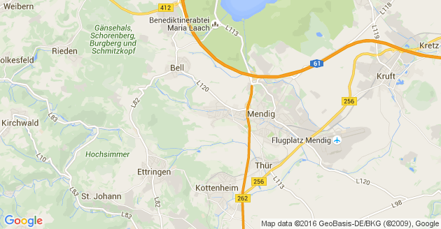 Karte Wehr in der Eifel