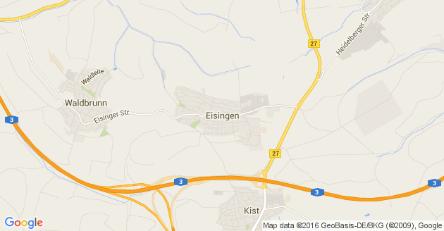 Karte Eisingen Kreis Würzburg