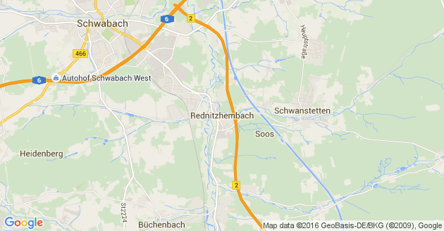 Karte Rednitzhembach