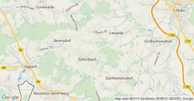 Karte Schönbach bei Löbau