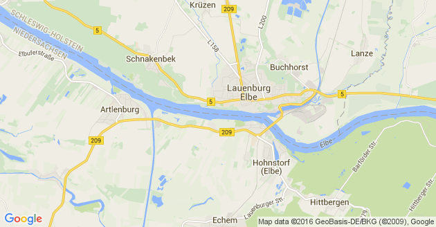 Karte Hohnstorf an der Elbe